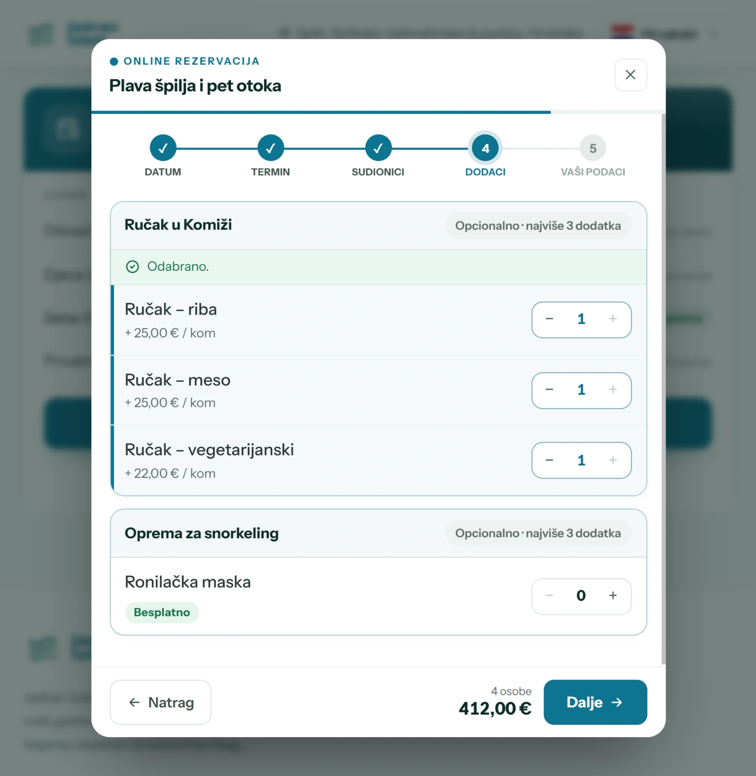 Online rezervacije – izlog i widget (4/8)