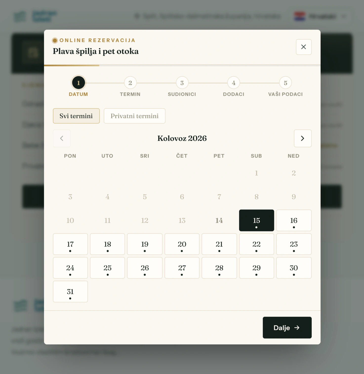 Online rezervacije – izlog i widget (7/8)