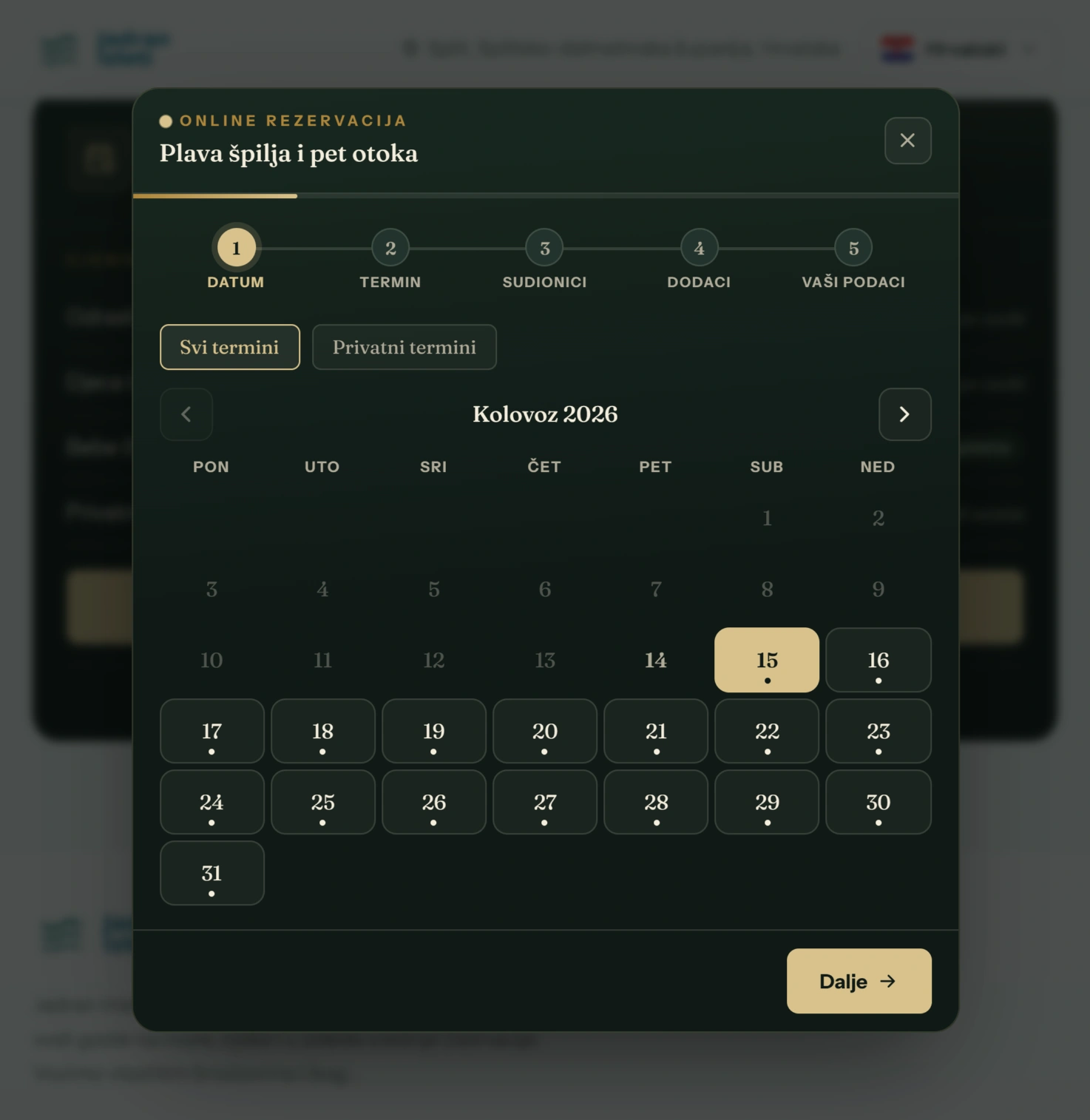 Online rezervacije – izlog i widget (8/8)