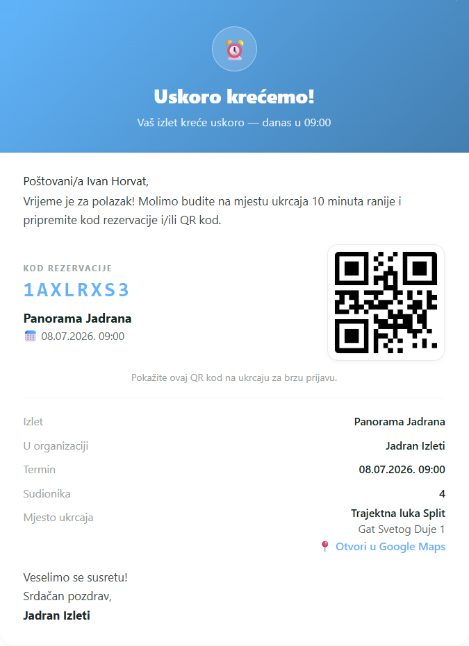 Uskoro krećemo! Kratka najava par sati prije ukrcaja