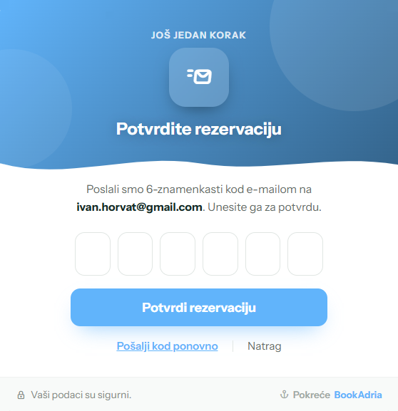 Verifikacija rezervacija — kraj lažnih unosa